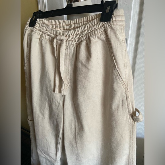 Aerie Cream Low and Slouchy Trouser NWOT - Picture 2 of 6